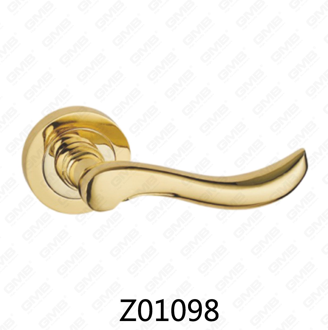 ידית דלת רוזטה מסגסוגת אבץ של Zamak עם רוזטה עגולה (Z01098)