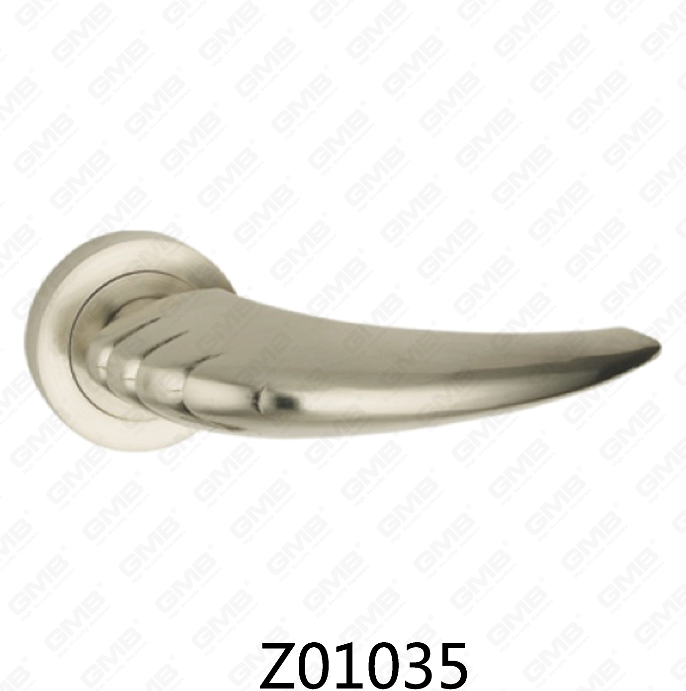 ידית דלת רוזטה מסגסוגת אבץ של Zamak עם רוזטה עגולה (Z01035)