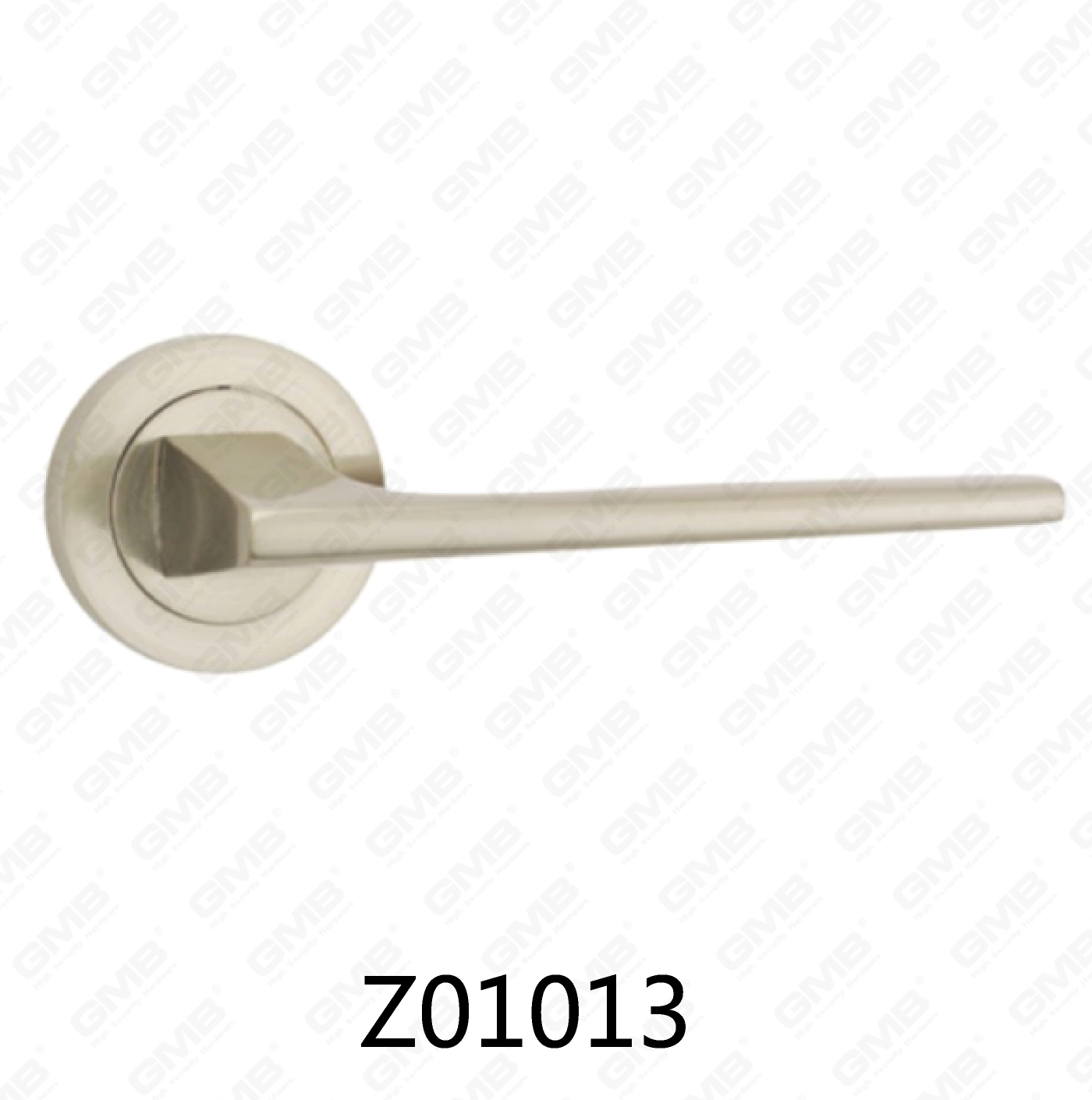 ידית דלת רוזטת אלומיניום מסגסוגת אבץ של Zamak עם רוזטה עגולה (Z01013)