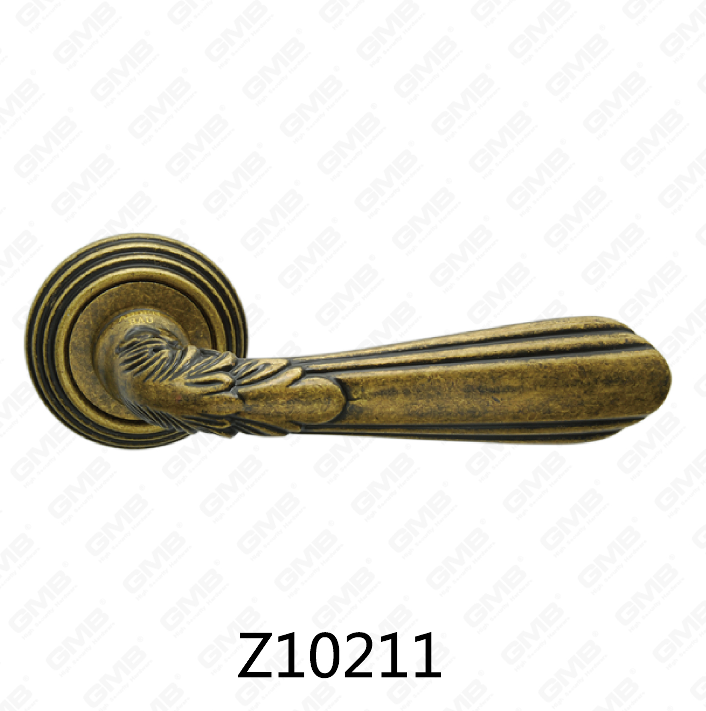 ידית דלת רוזטת אלומיניום מסגסוגת אבץ של Zamak עם רוזטה עגולה (Z10211)