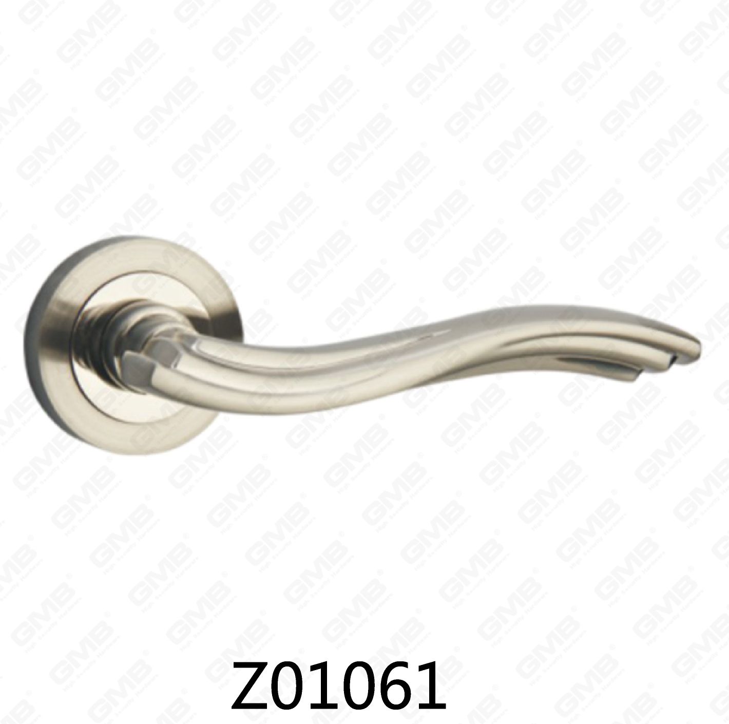 ידית דלת רוזטה מסגסוגת אבץ של Zamak עם רוזטה עגולה (Z01061)