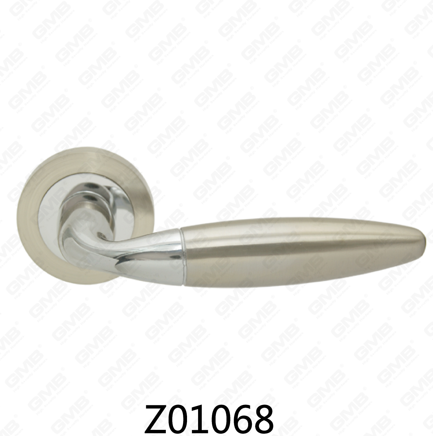 ידית דלת רוזטה מסגסוגת אבץ של Zamak עם רוזטה עגולה (Z01068)