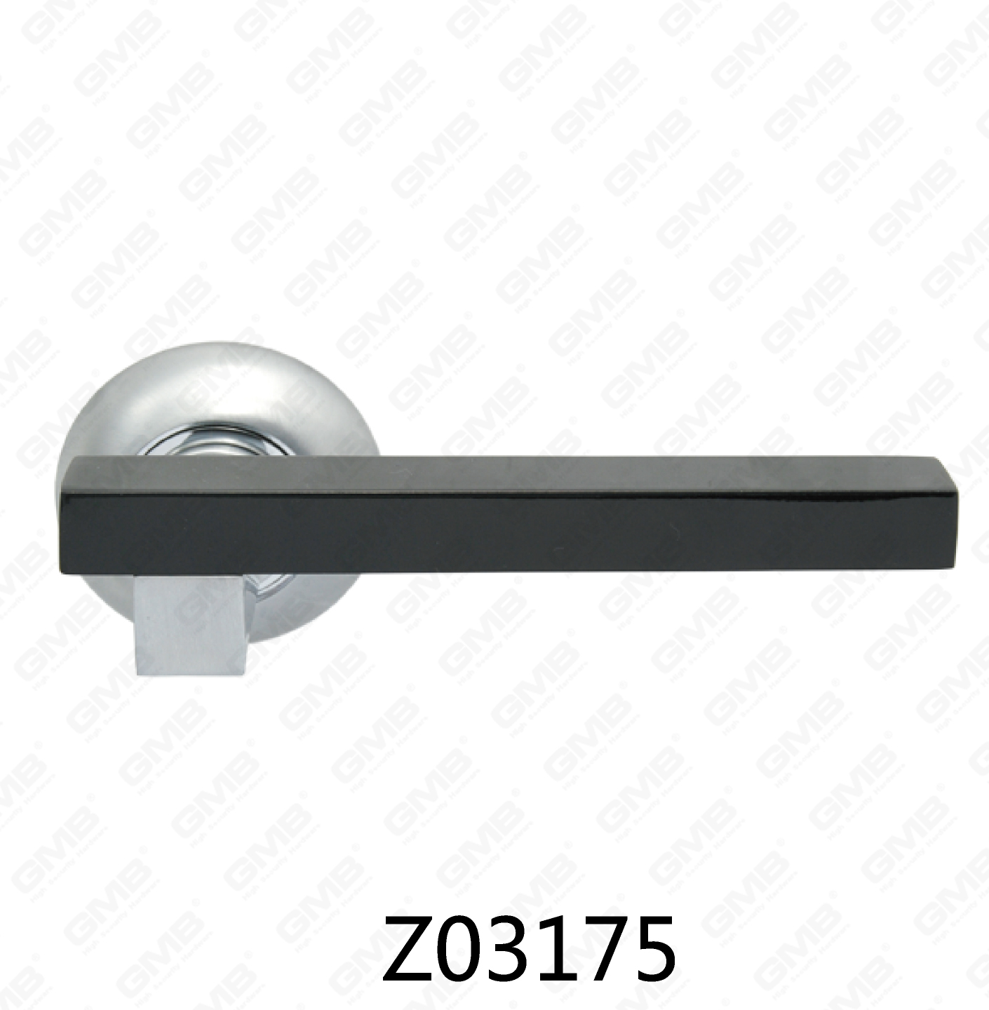 ידית דלת רוזטה מסגסוגת אבץ של Zamak עם רוזטה עגולה (Z02175)