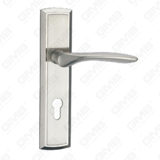 ידית דלת למשוך דלת עץ ידית מנעול ידית דלת על צלחת למנעול שקע על ידי סגסוגת אבץ או ידית לוחית דלת פלדה (ZM84050-K)