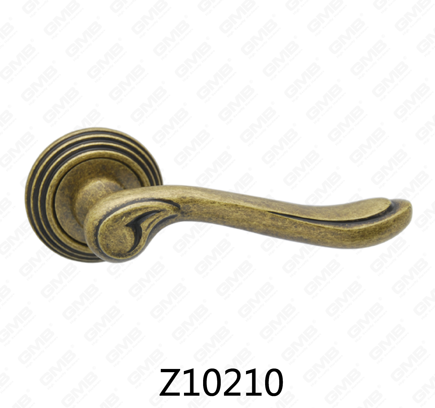 ידית דלת רוזטת אלומיניום מסגסוגת אבץ של Zamak עם רוזטה עגולה (Z10210)
