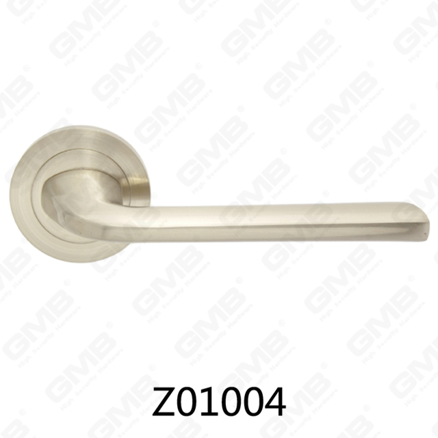 ידית דלת רוזטת אלומיניום מסגסוגת אבץ של Zamak עם רוזטה עגולה (Z01004)