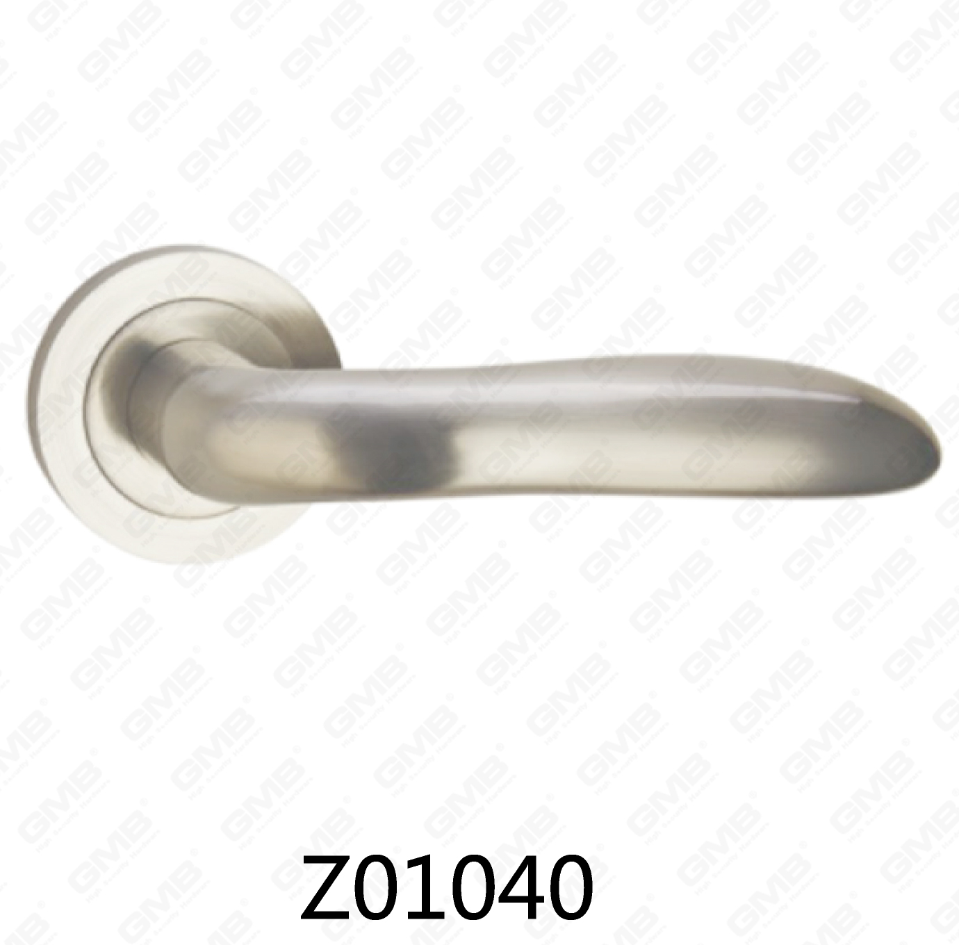 ידית דלת רוזטת אלומיניום מסגסוגת אבץ של Zamak עם רוזטה עגולה (Z01040)
