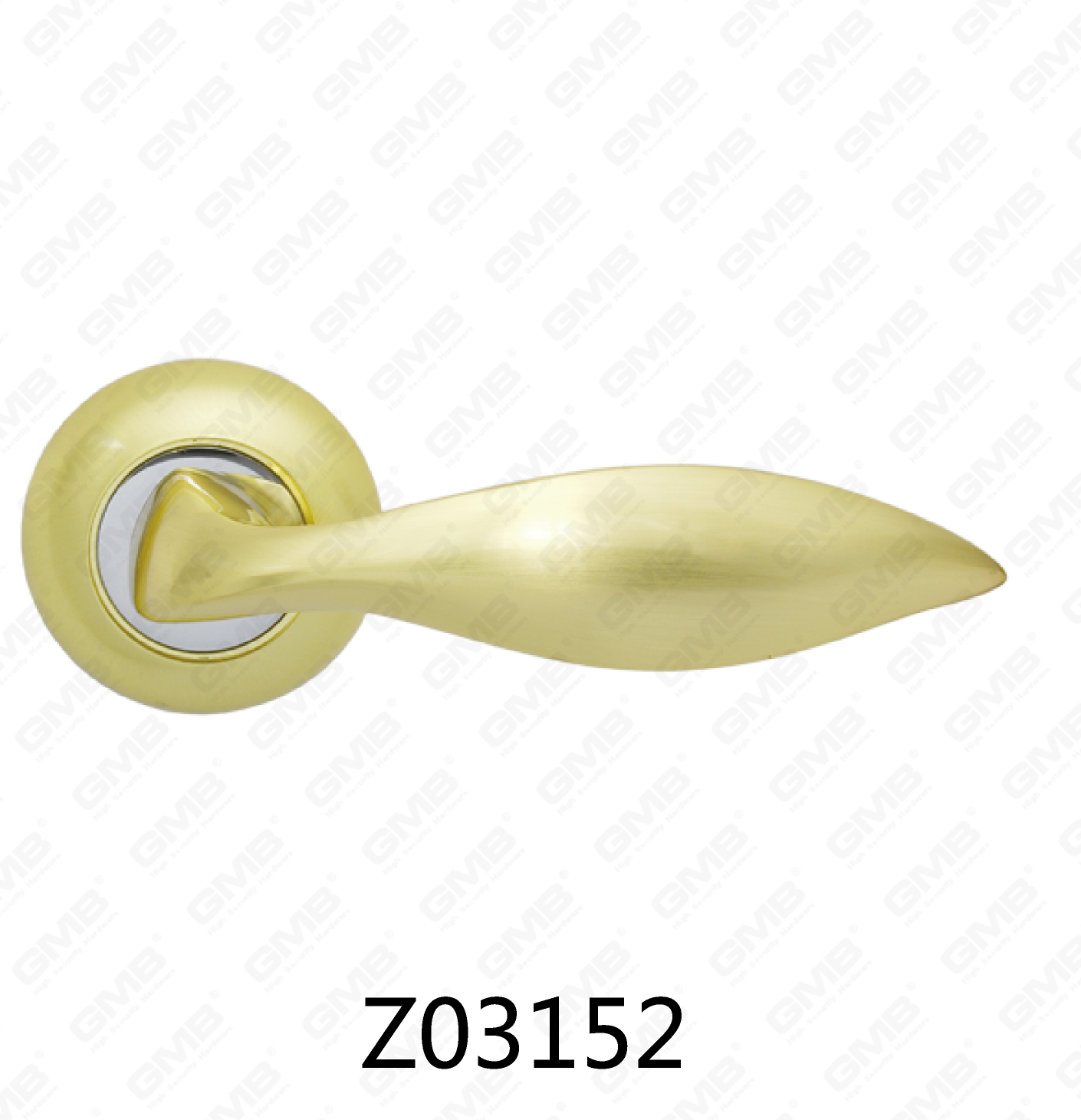 ידית דלת רוזטת אלומיניום מסגסוגת אבץ של Zamak עם רוזטה עגולה (Z02152)