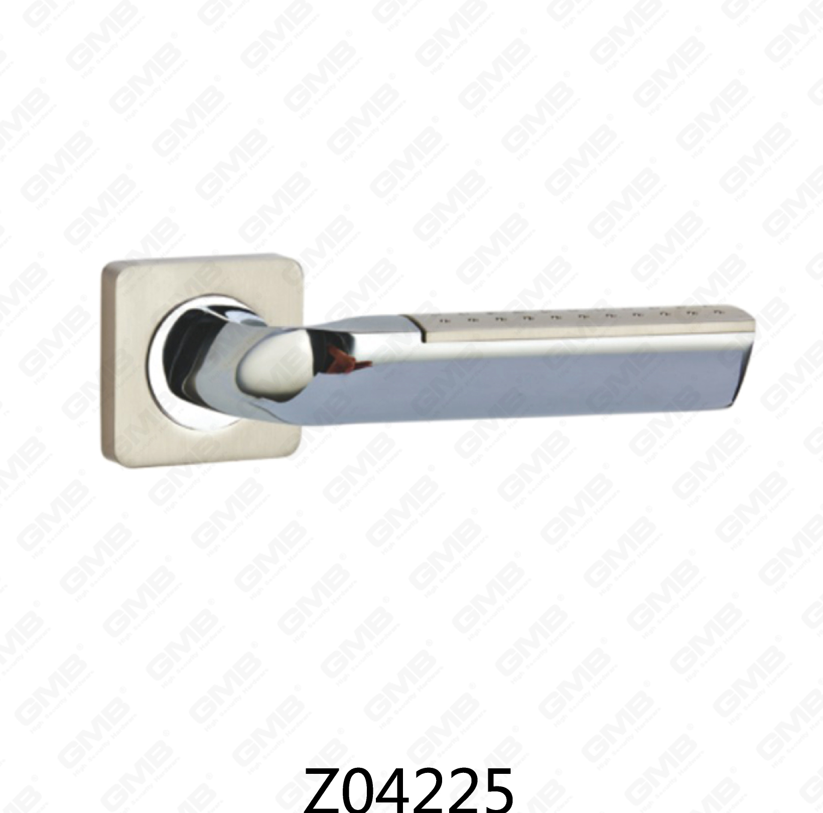 ידית דלת רוזטת אלומיניום מסגסוגת אבץ של Zamak עם רוזטה עגולה (Z04225)