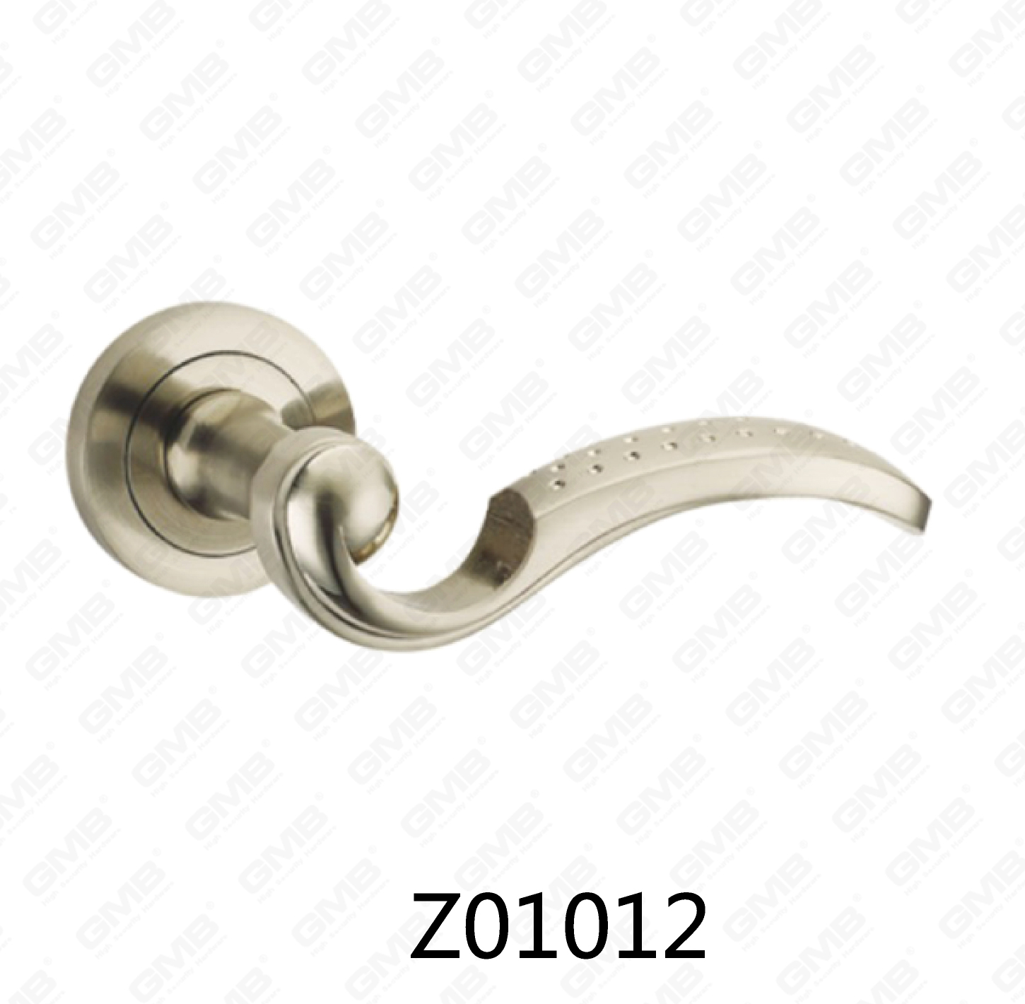 ידית דלת רוזטת אלומיניום מסגסוגת אבץ של Zamak עם רוזטה עגולה (Z01012)