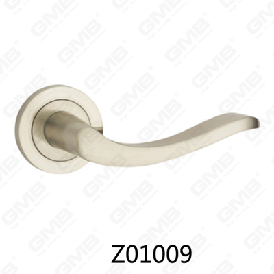 ידית דלת רוזטת אלומיניום מסגסוגת אבץ של Zamak עם רוזטה עגולה (Z01009)
