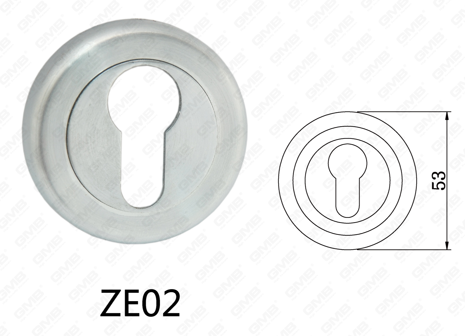 ידית דלת דלת אלומיניום מסגסוגת אבץ Zamak עגולה (ZE02)