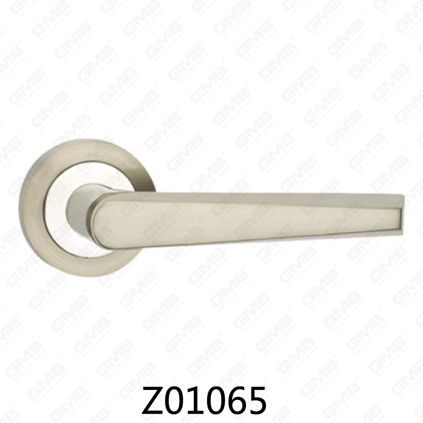 ידית דלת רוזטת אלומיניום מסגסוגת אבץ של Zamak עם רוזטה עגולה (Z01065)