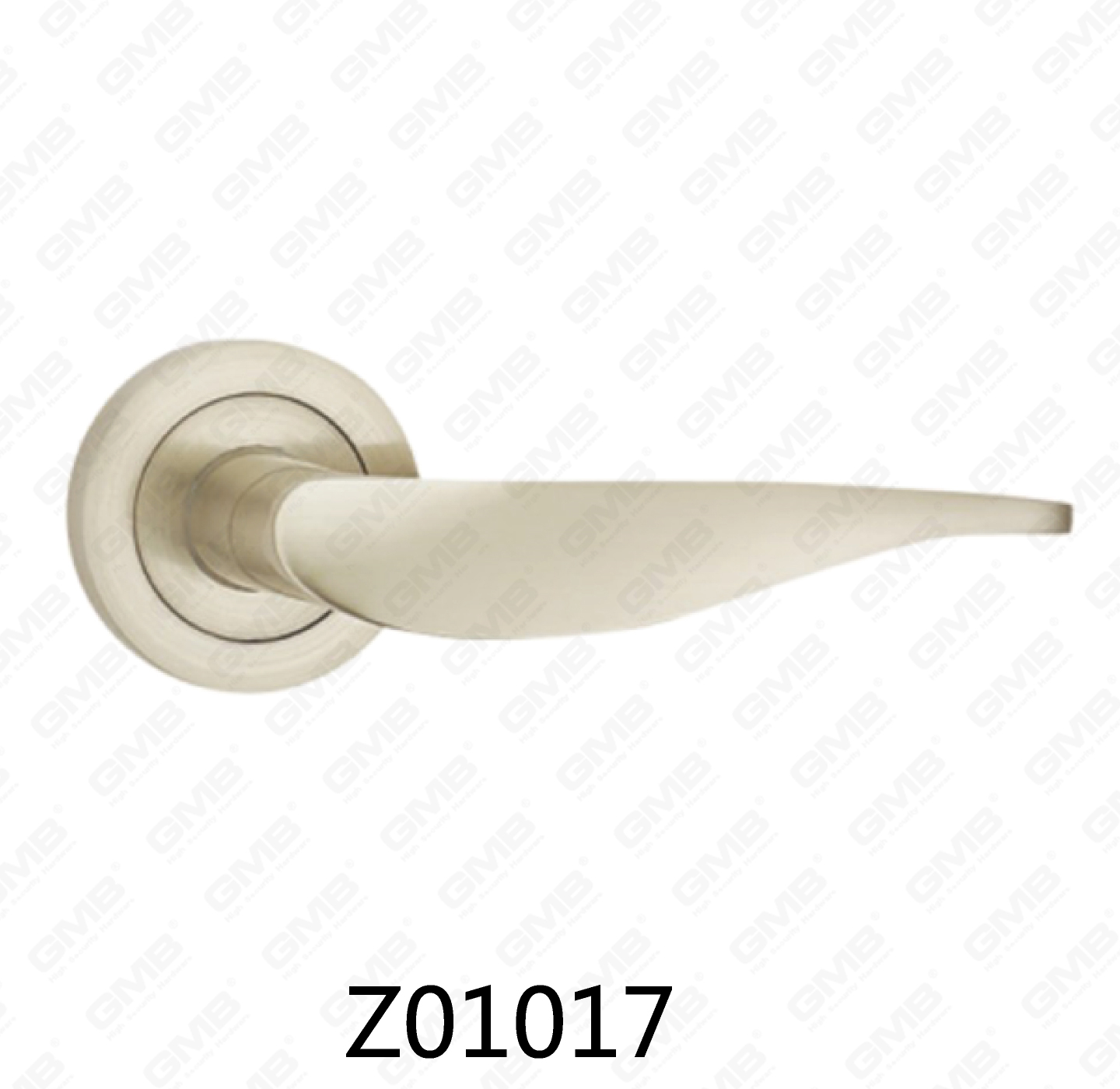 ידית דלת רוזטת אלומיניום מסגסוגת אבץ של Zamak עם רוזטה עגולה (Z01017)