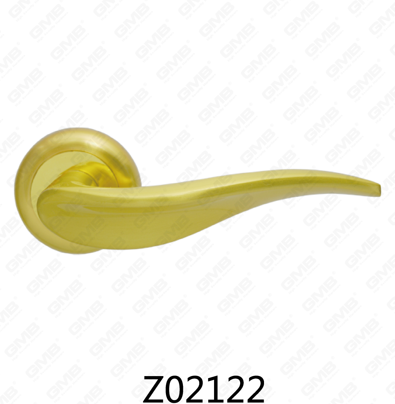 ידית דלת רוזטת אלומיניום מסגסוגת אבץ של Zamak עם רוזטה עגולה (Z02122)