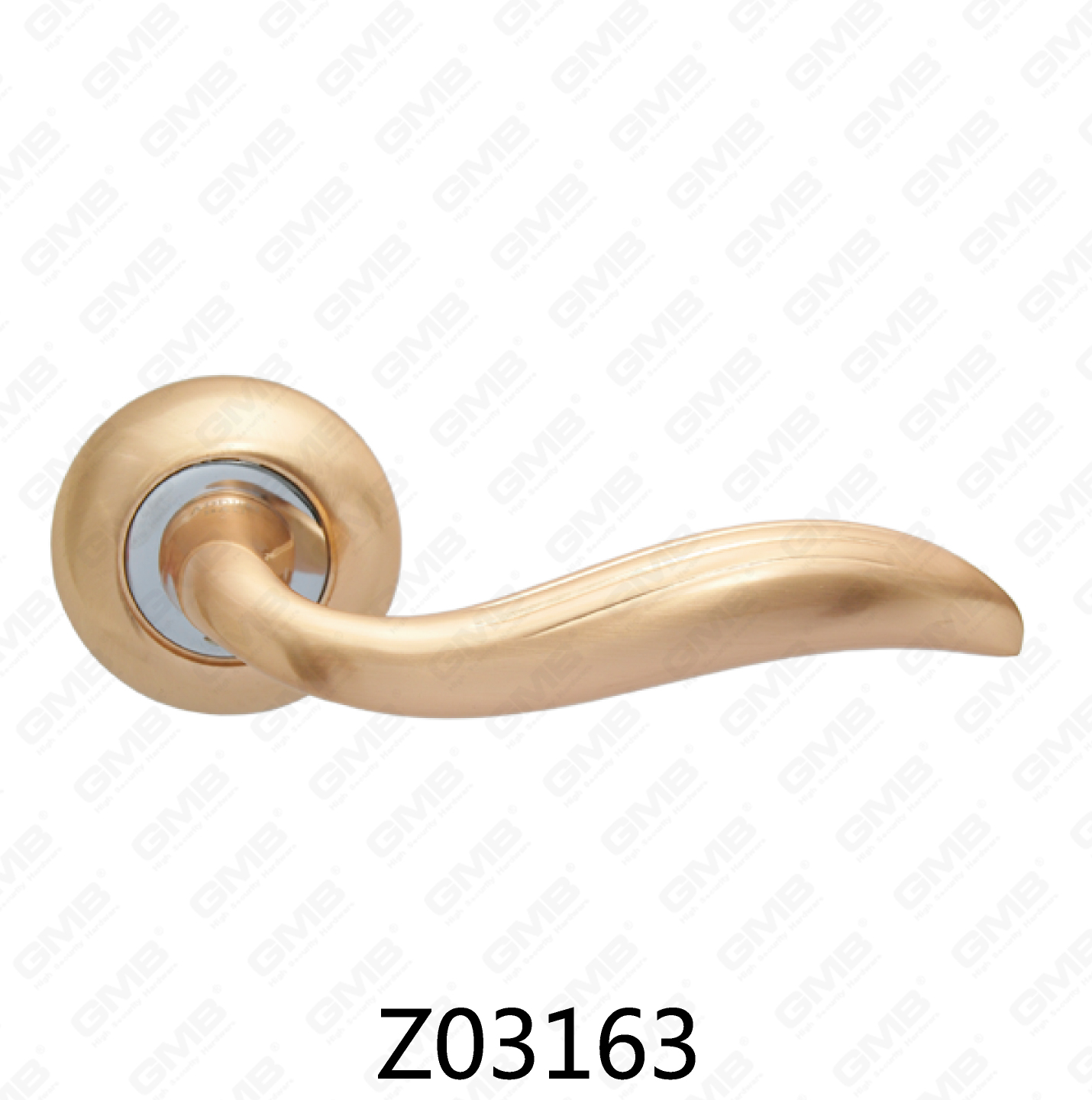 ידית דלת רוזטה מסגסוגת אבץ של Zamak עם רוזטה עגולה (Z02163)