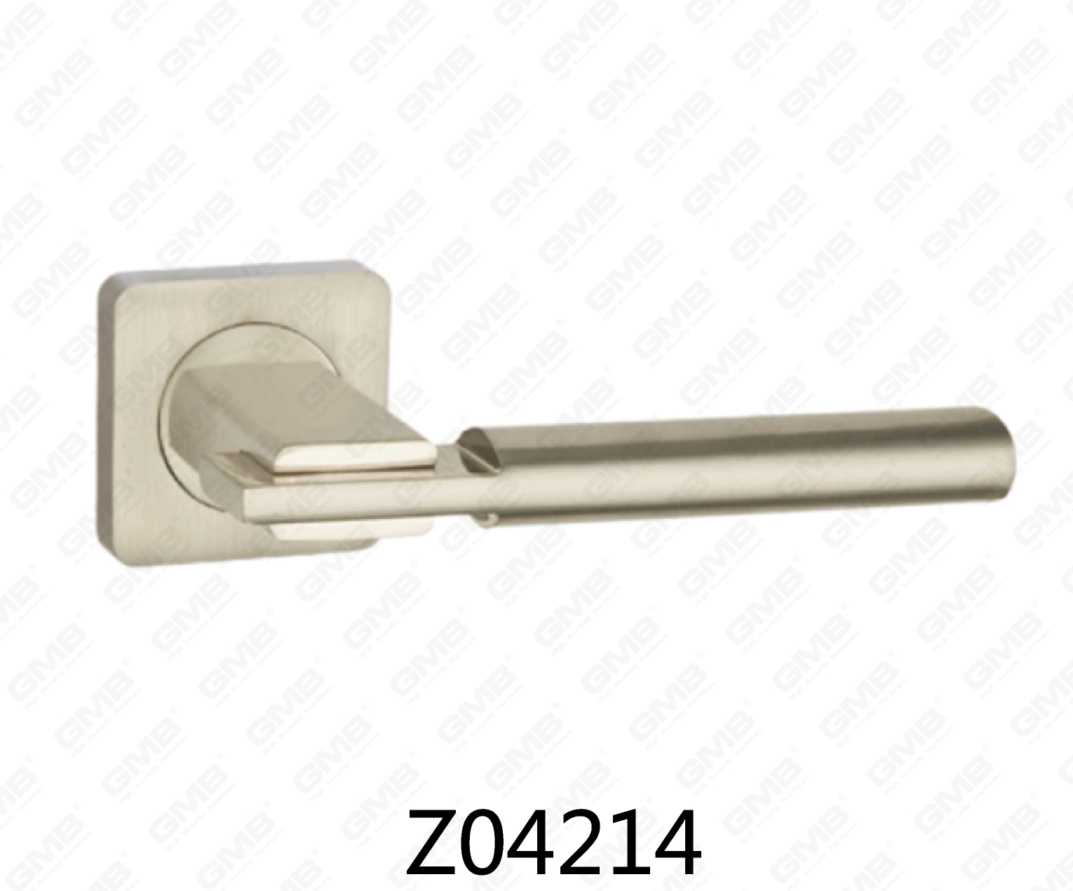 ידית דלת רוזטת אלומיניום מסגסוגת אבץ של Zamak עם רוזטה עגולה (Z04214)